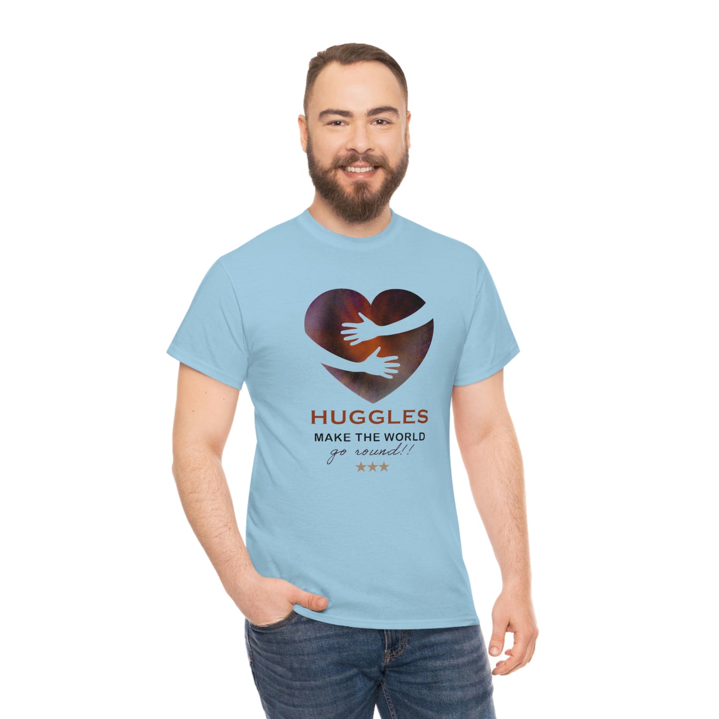 Huggles Make the World Go Round!! Unisex Heavy Cotton Tee
