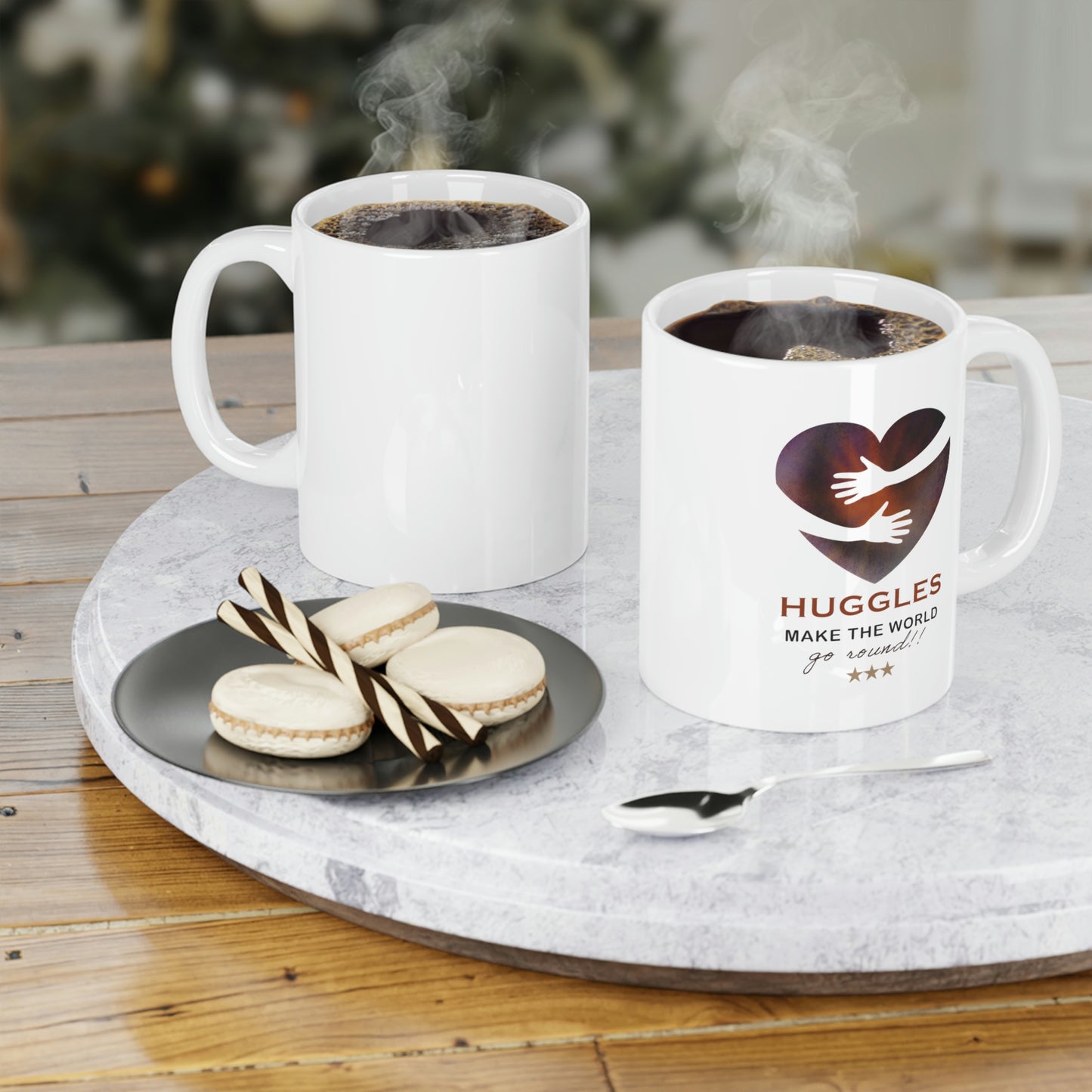 Huggles Make the World Go Round!! Ceramic Mugs (11oz)