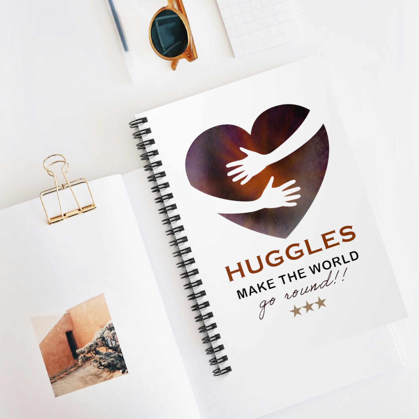 Huggles Make the World Go Round!! Spiral Notebook - Ruled Line