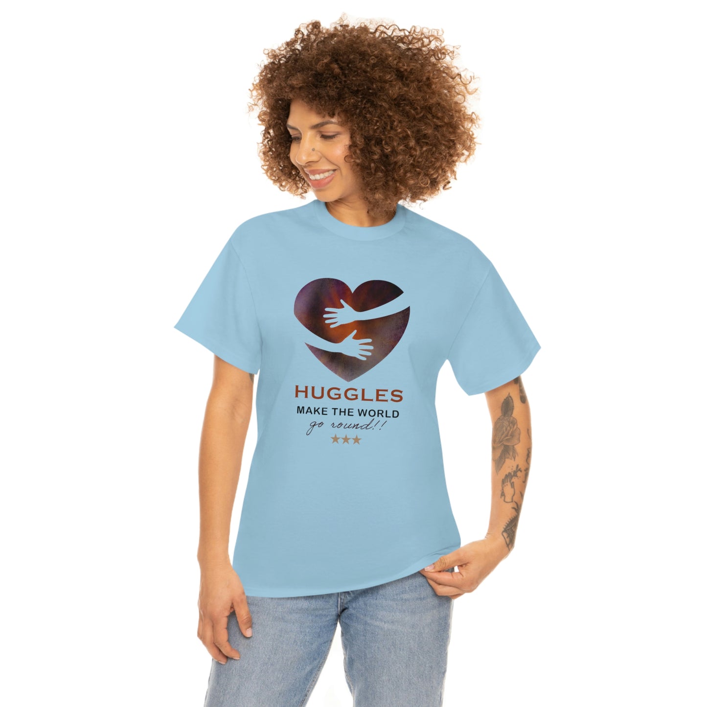 Huggles Make the World Go Round!! Unisex Heavy Cotton Tee