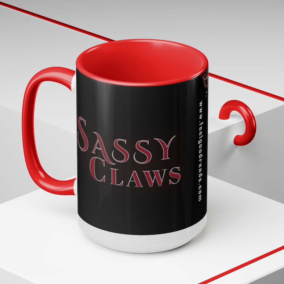 Sassy Claws Two-Tone Coffee Mugs, 15oz