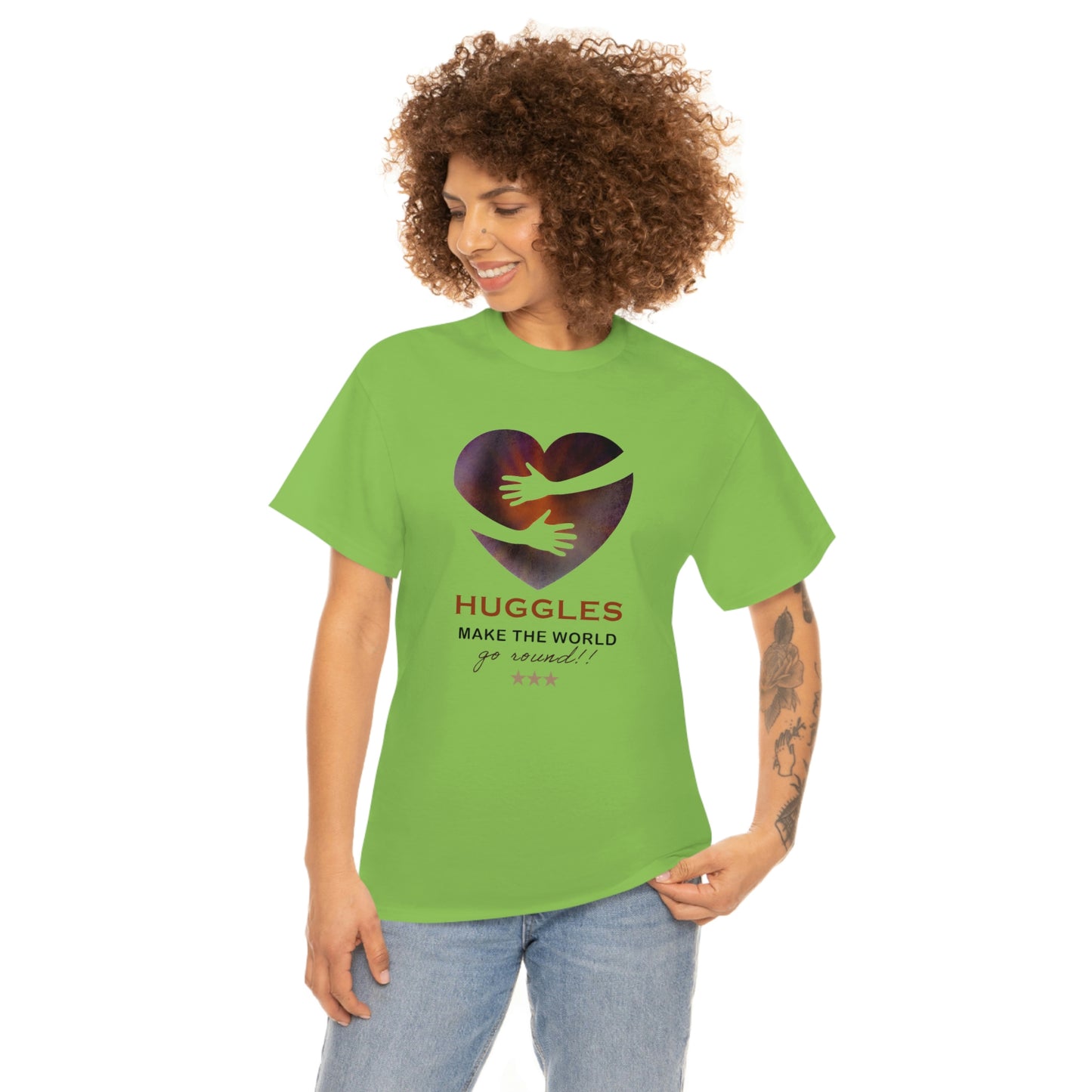 Huggles Make the World Go Round!! Unisex Heavy Cotton Tee