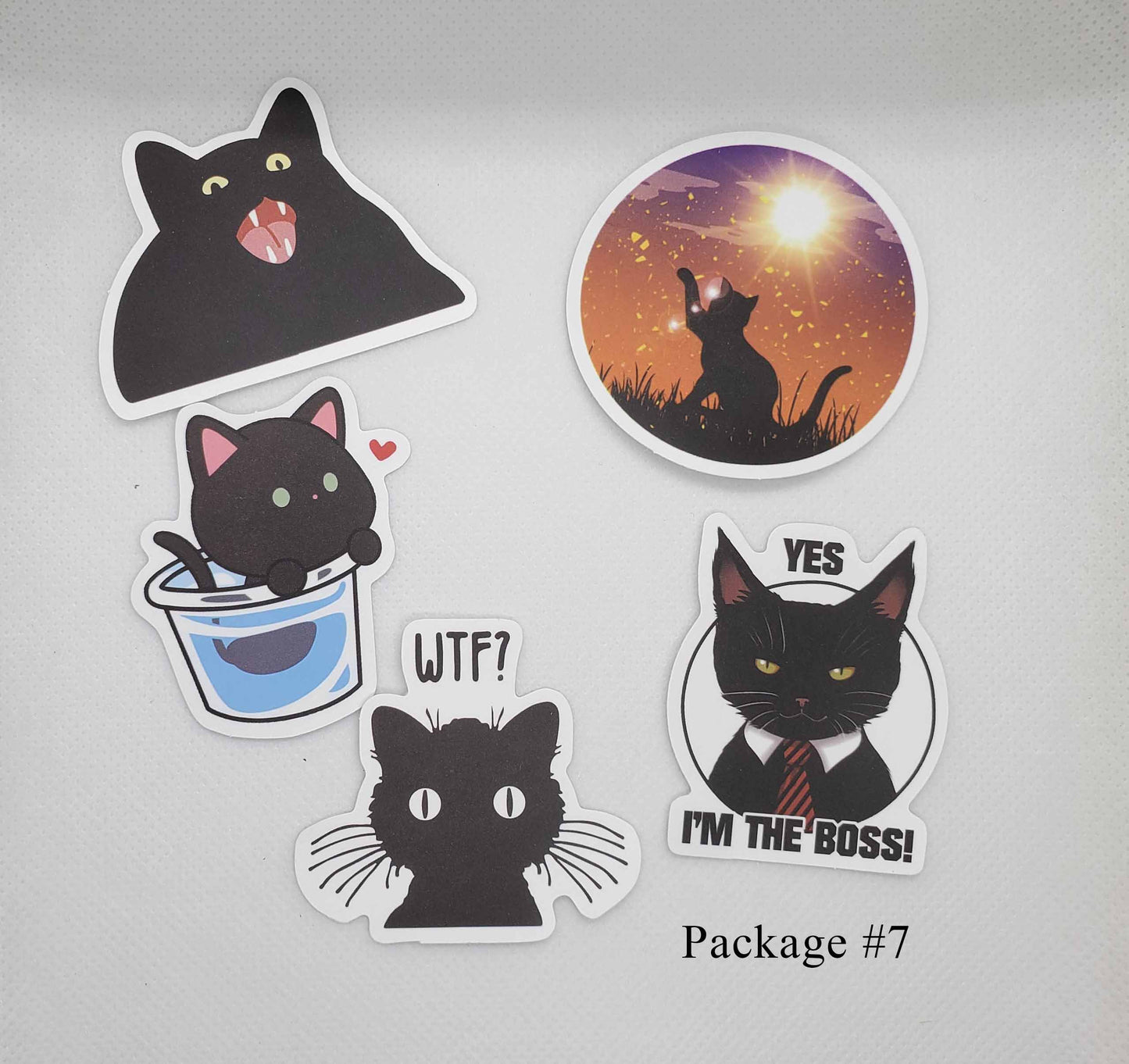 Black Cat Waterproof Stickers