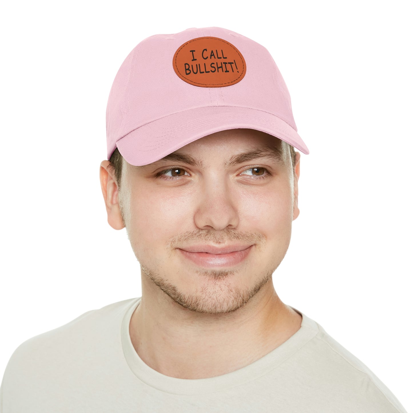 I Call Bullsh*t! Hat with Leather Patch (Round)