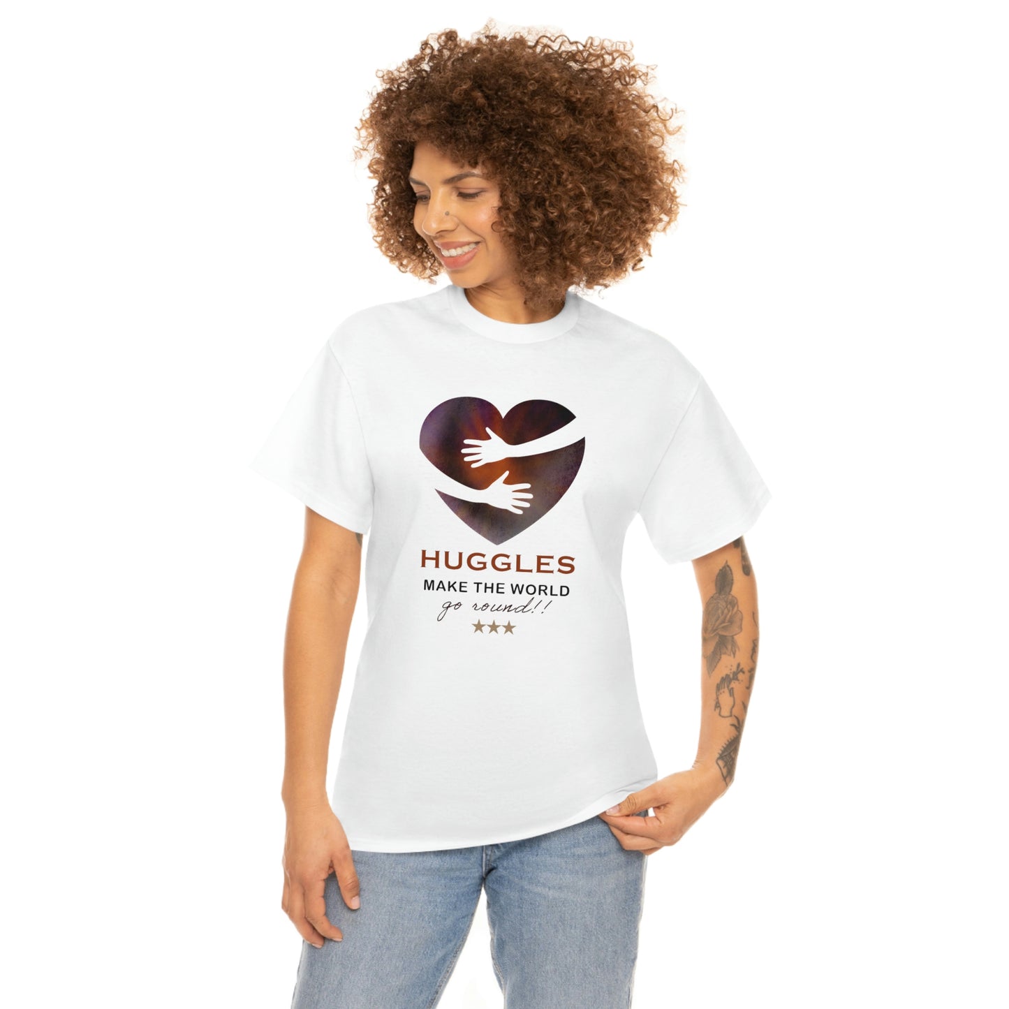 Huggles Make the World Go Round!! Unisex Heavy Cotton Tee