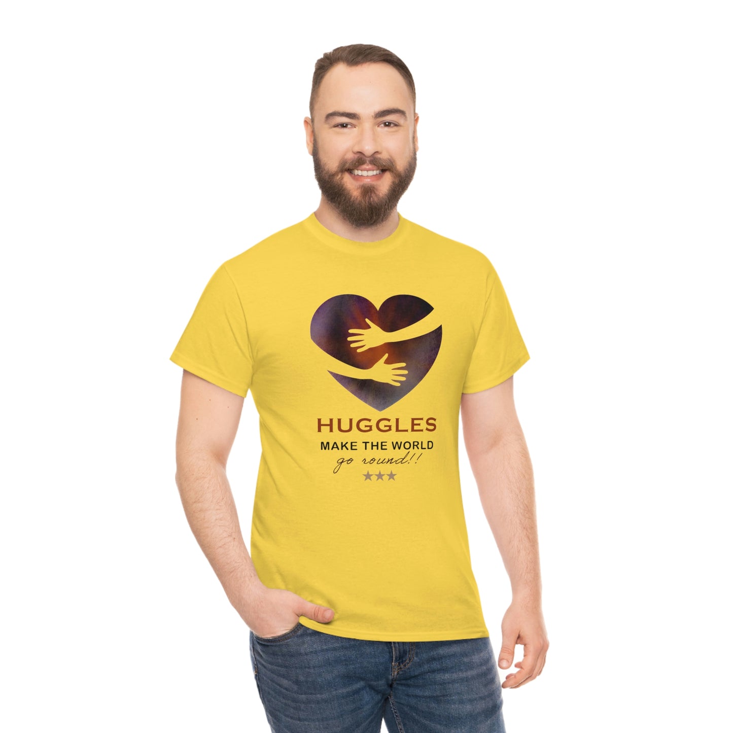 Huggles Make the World Go Round!! Unisex Heavy Cotton Tee