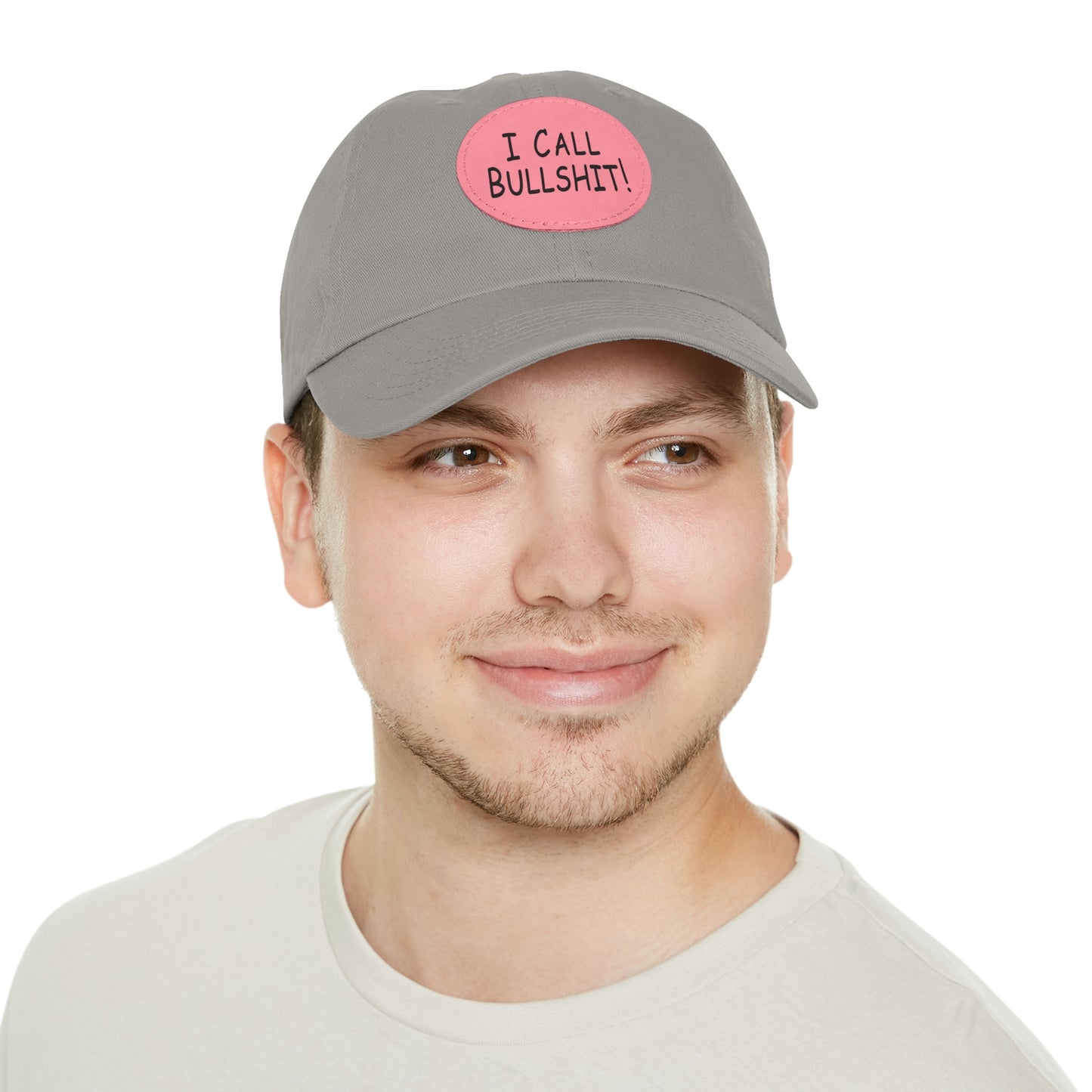 I Call Bullsh*t! Hat with Leather Patch (Round)