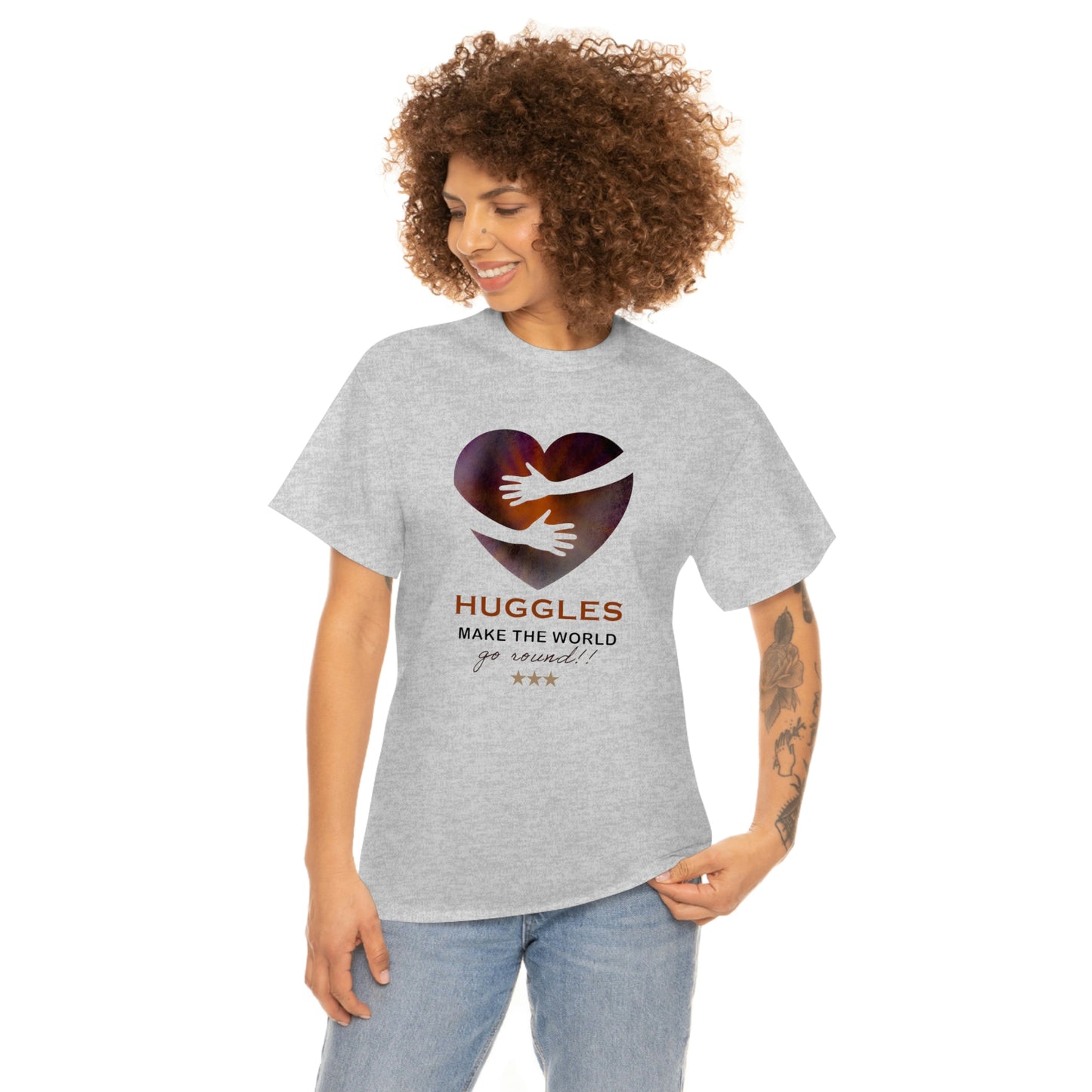 Huggles Make the World Go Round!! Unisex Heavy Cotton Tee