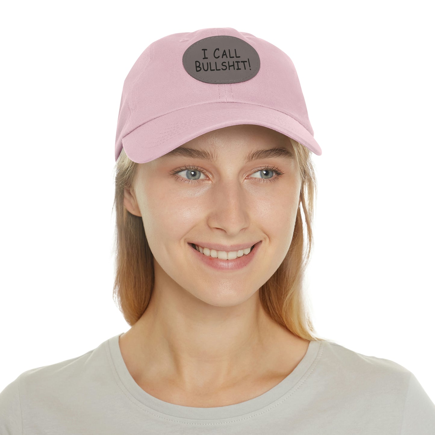 I Call Bullsh*t! Hat with Leather Patch (Round)