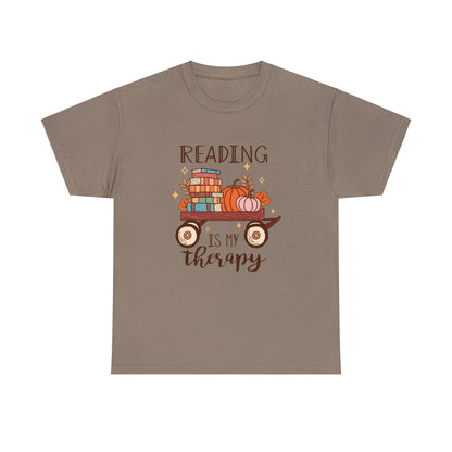 Reading is my Therapy - Unisex Heavy Cotton Tee