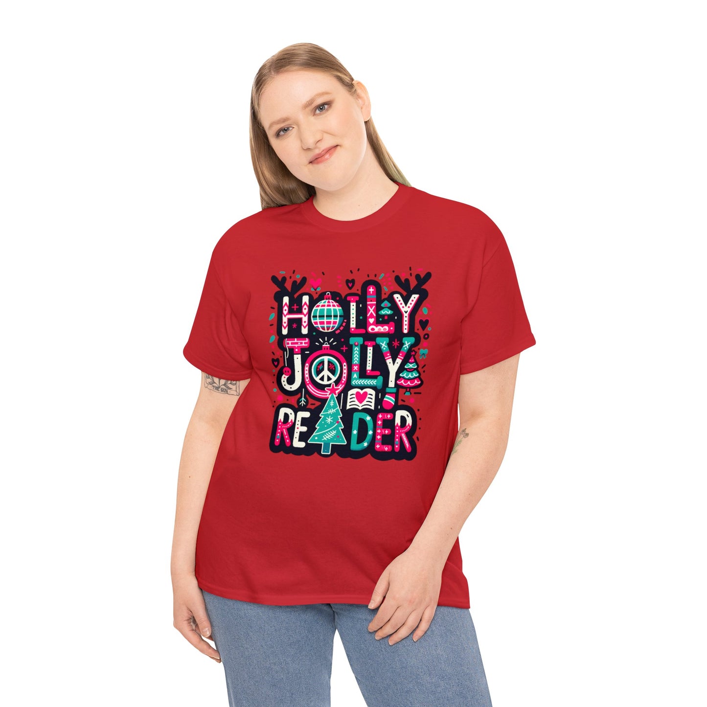 Holly Jolly Reader - Unisex Heavy Cotton Tee