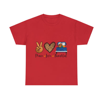 Peace-Love-Thankful - Unisex Heavy Cotton Tee