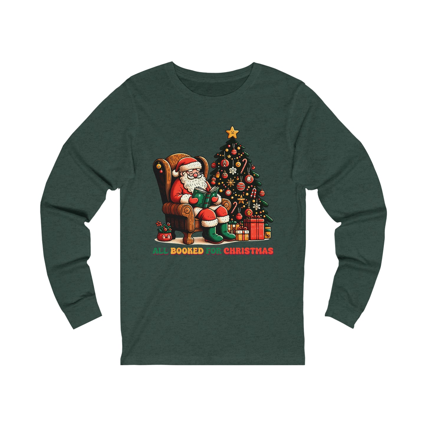 Santa Booked - Unisex Jersey Long Sleeve Tee