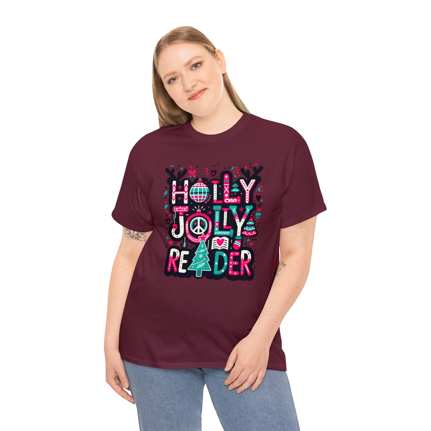 Holly Jolly Reader - Unisex Heavy Cotton Tee