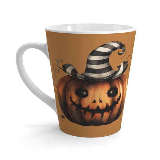 Stripped Pumpkin, Too - Latte Mug