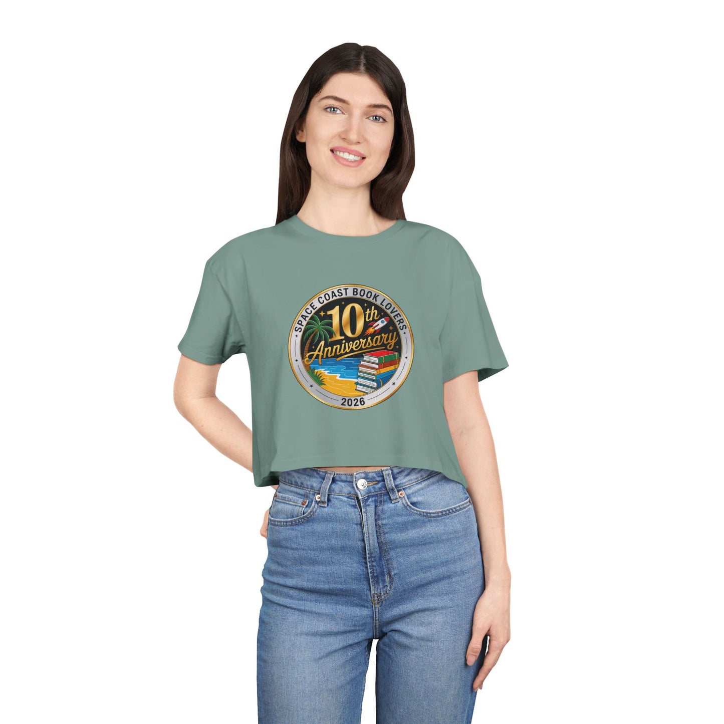 10th Anniversary SCBL 2026 Women's Crop Tee