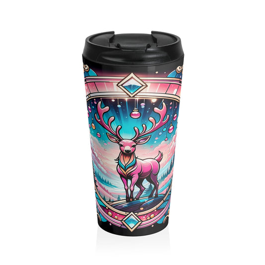 Pink Deer - Stainless Steel Travel Mug