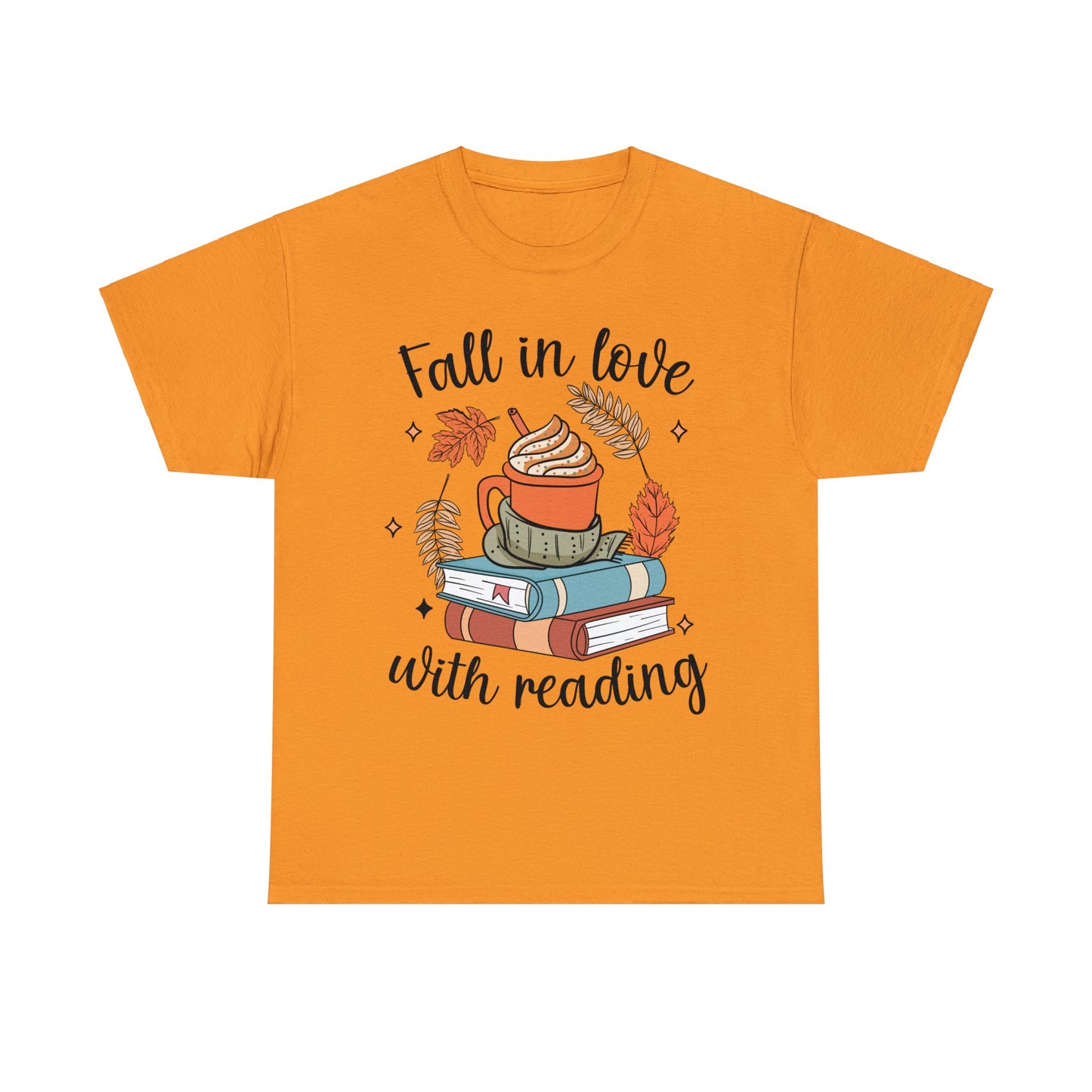 Fall in Love with Reading - Unisex Heavy Cotton Tee