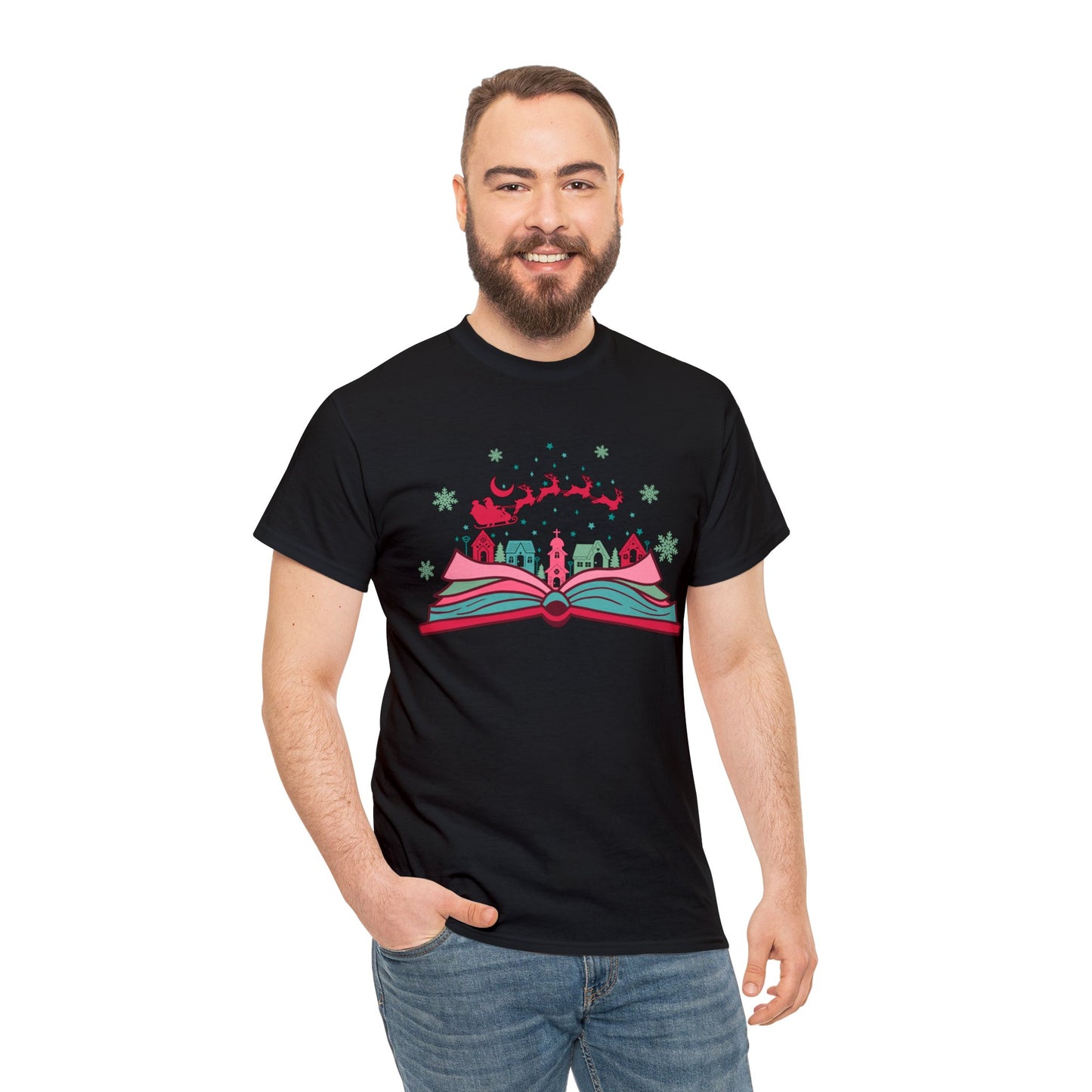 Bookish Christmas - Unisex Heavy Cotton Tee