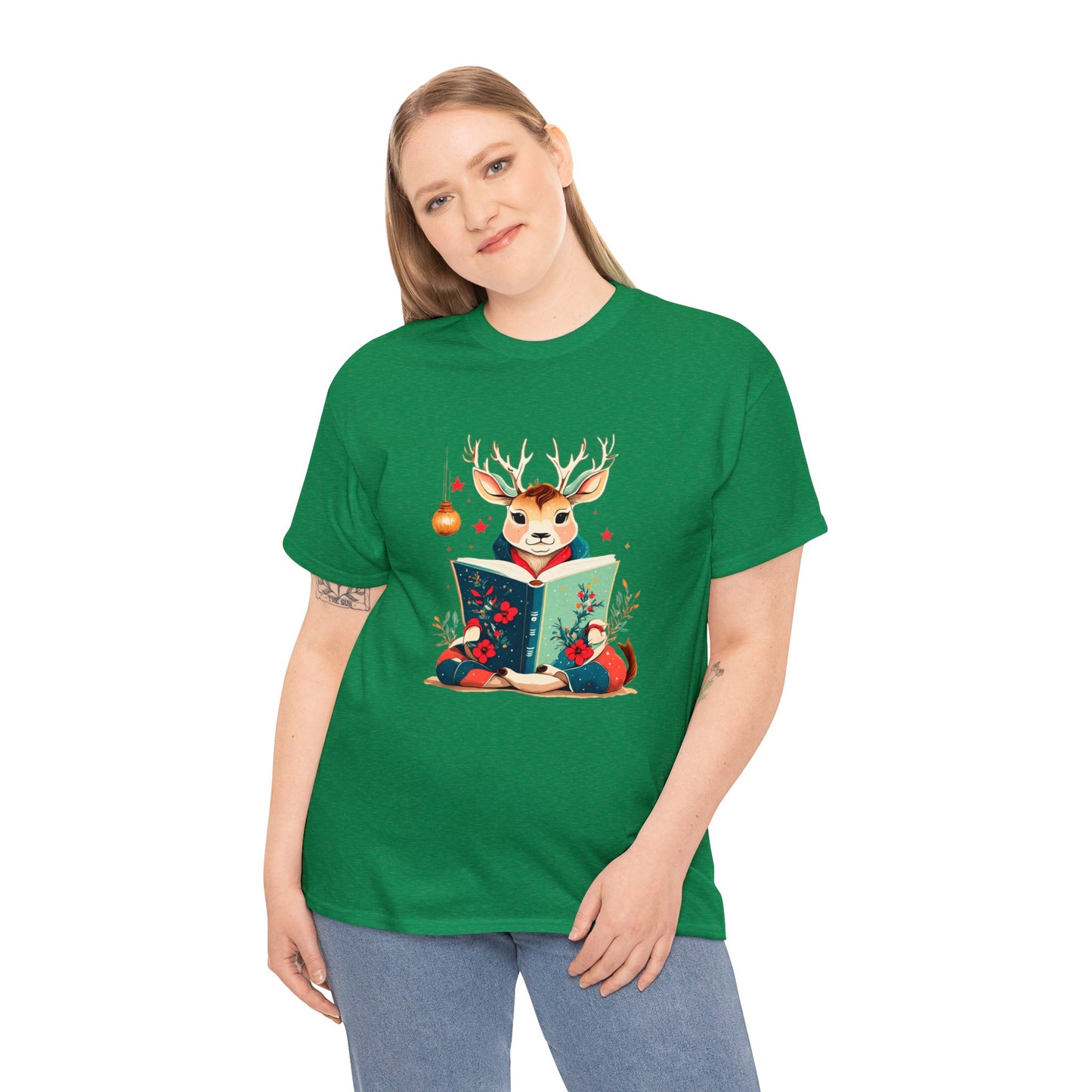 Bookish Deer - Unisex Heavy Cotton Tee