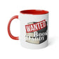 Wanted: Book Daddy - White/Red Mug, 11oz