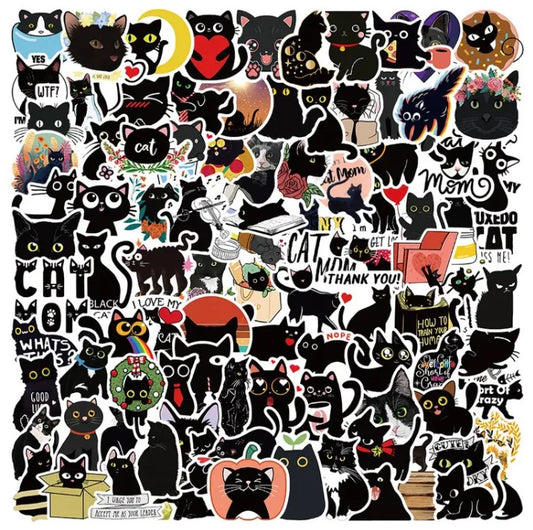 Black Cat Waterproof Stickers