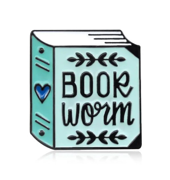Bookworm Pin - FREE Shipping