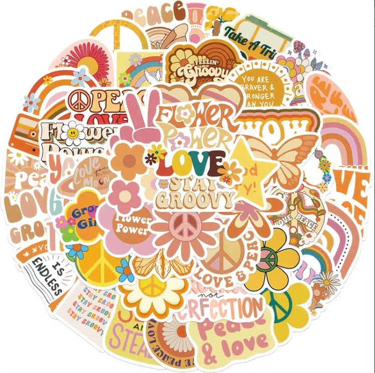 Flower Power Stickers - FREE Shipping
