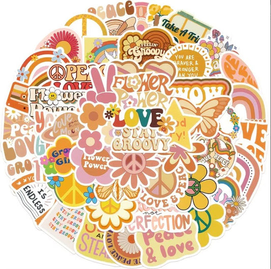 Flower Power Stickers - FREE Shipping