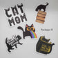 Black Cat Waterproof Stickers