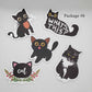 Black Cat Waterproof Stickers