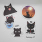 Black Cat Waterproof Stickers