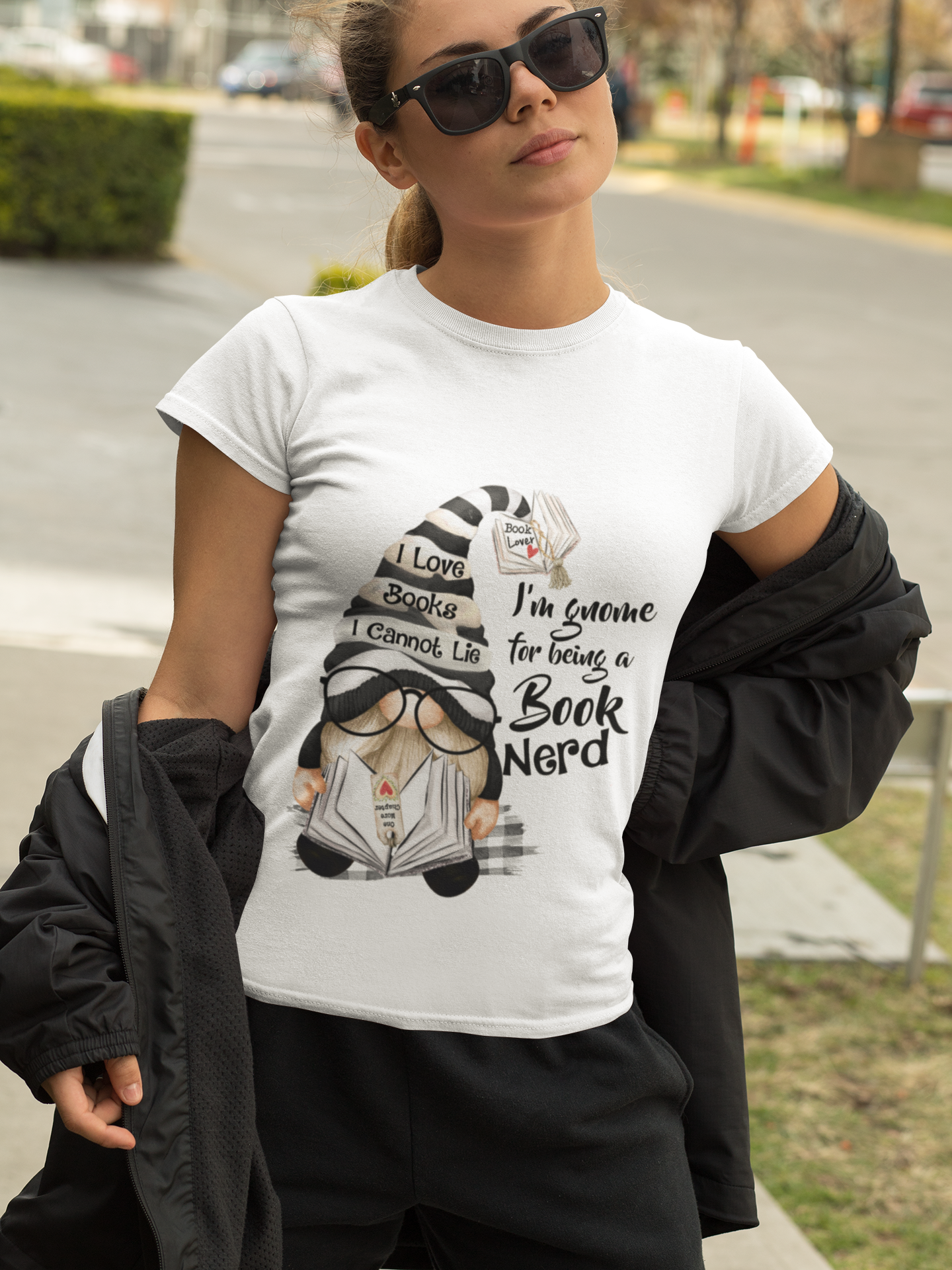 Gnome Book Nerd Unisex Heavy Cotton Tee