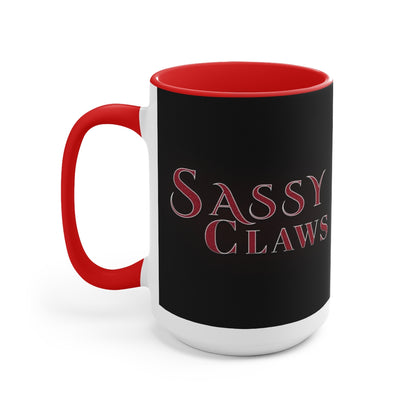 Sassy Claws Two-Tone Coffee Mugs, 15oz