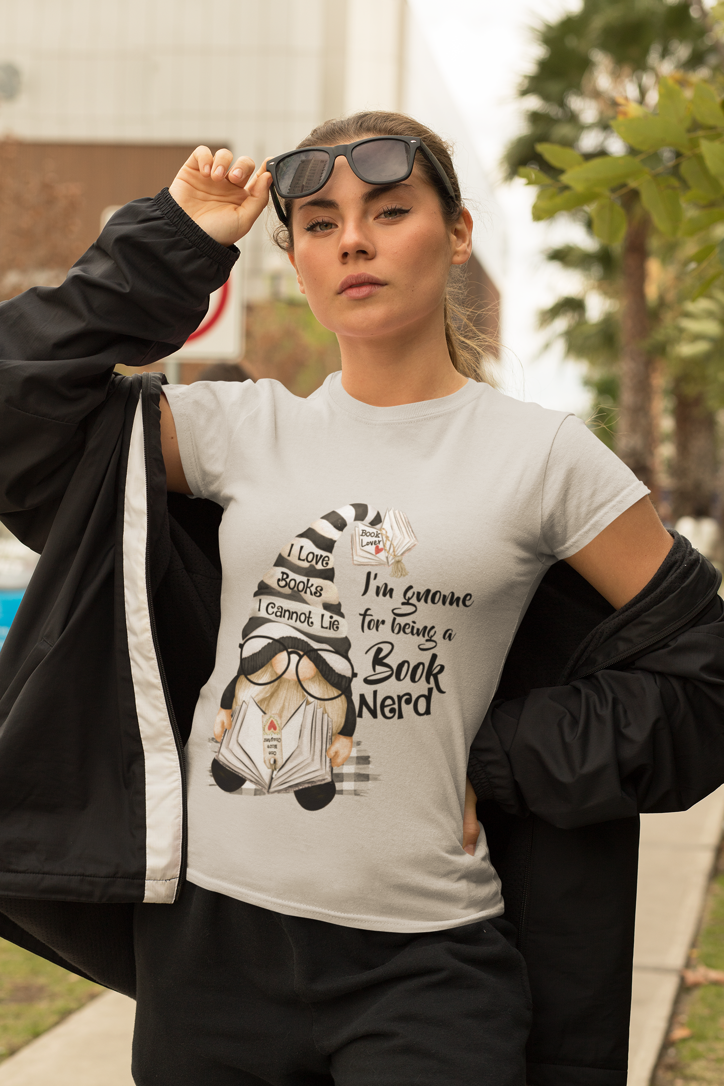 Gnome Book Nerd Unisex Heavy Cotton Tee